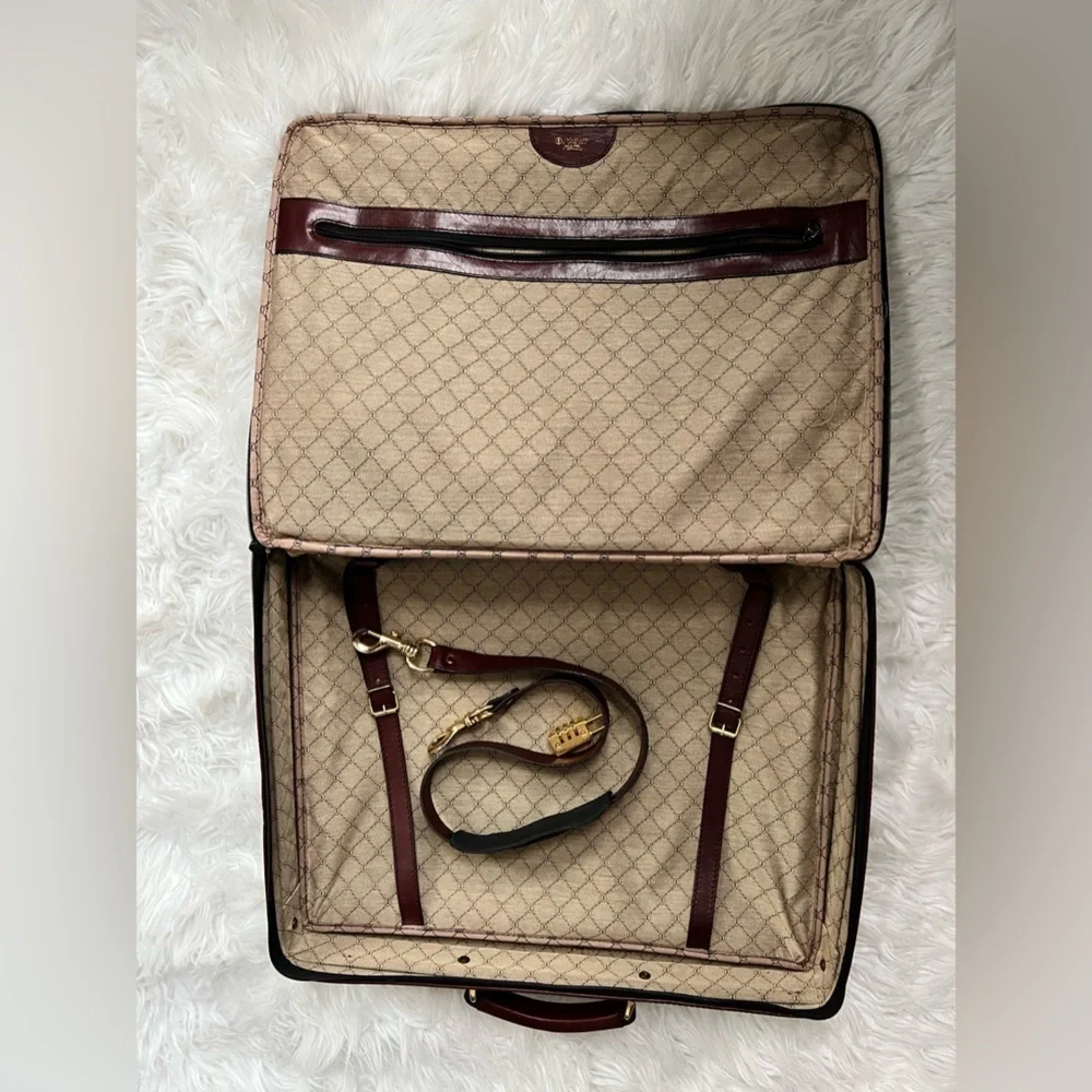 Vintage Goldpfeil Burgundy Leather Overnighter Briefcase Bag *RARE*